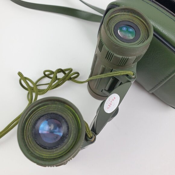 Early Winters Armored Binoculars VTG 8x21 Field 7º Made Japan Zip Bag Paperwork - Picture 5 of 16